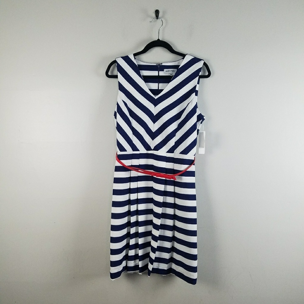Shelby + Palmer blue white nautical striped dress